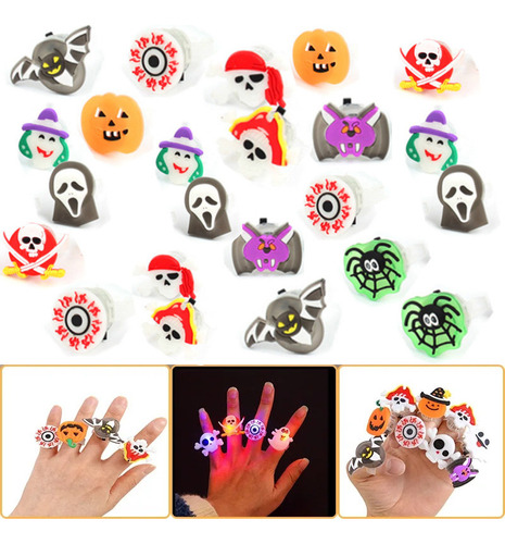 Nihay 100 Anillos De Iluminación De Halloween Para Niños