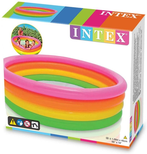 Piscina Inflable Redonda 168 X 46cm Intex 56441 Original