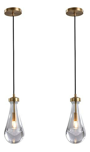Lámparas Colgantes Modernas Con Cristal En Forma De Gotas