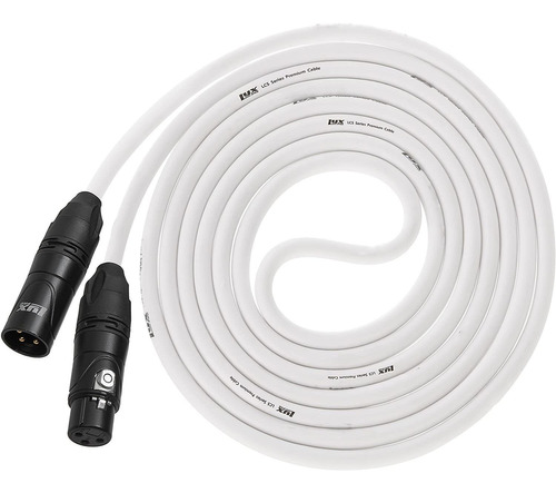 Cable De Microfono Lyxpro Xlr 9.1m Blanco