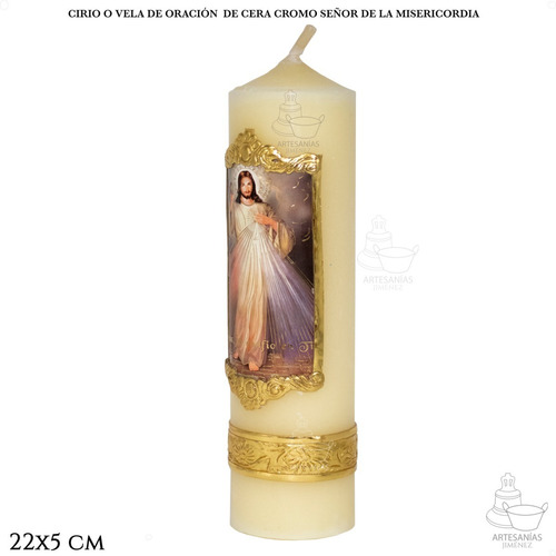 Imagen 3 de 5 de Cirio O Vela De Oración Señor De La Misericordia