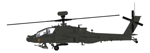Helicóptero Ah-64 Apache Escala 1/72 Ejército De Los E.e.u.u