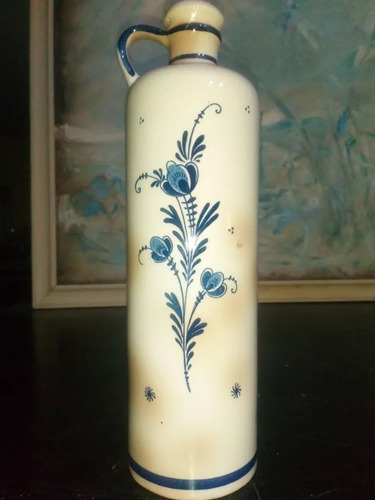Botella De Colección Marca Delft Blue Holland Bols Antigua 