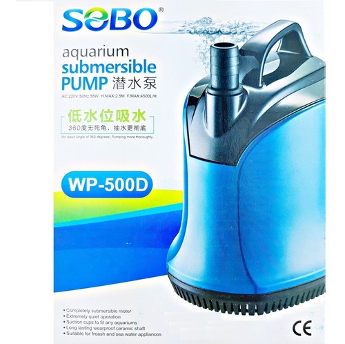 Bomba Agua Sumergible 4500 L/h Sobo - Aquarift