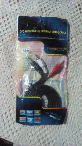 Cable Rca Tipo Y Auxiliar Audio Plug 3.5mm 1.5 Metros Nuevo