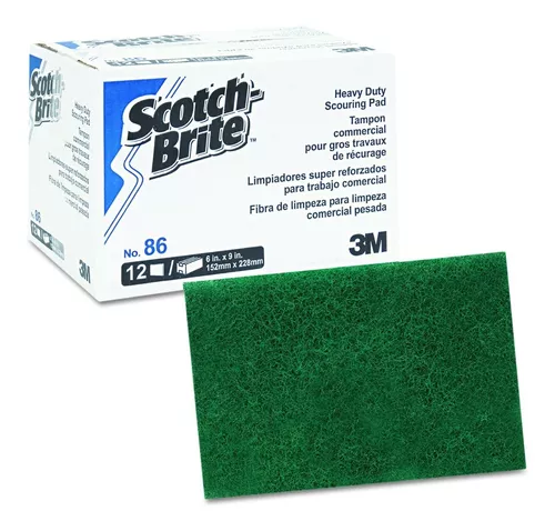 Esponja Scotch-Brite® Limpieza Pesada, Cuadrada, Amarillo/Verde, 7 cm x 10  cm, 2 Unidades, 36 por Caja