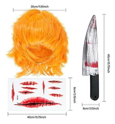 Conjunto De Disfraz De Muñeca Fantasma De Halloween, Camiset