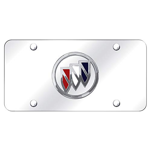 Emblema Cromado Tricolor De Buick Placa De Espejo