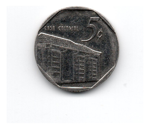 Moneda 5 Centavos Cubanos Año 1994 Km#575.1