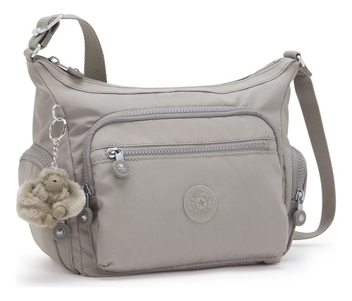 Bolsa Kipling Gabbie Chica Nueva Original Grey Gris Color Sólido Níquel Beige