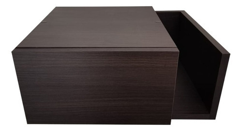 Imagen 5 de 8 de Repisa Flotante Moderna Buro Revistero Con Cajón Derecho Color Roble Dakar