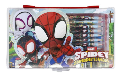 Imagen 4 de 5 de Set De Arte Spidey 40 Piezas Spiderman Hombre Araña Cresko