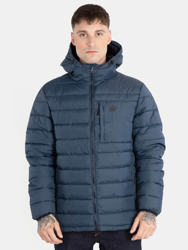 Parka Puffa Kappa Azul Marino Hombre Volcom