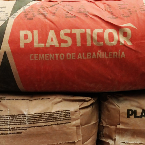 Plasticor Cemento Albañilería Revoque Mampostería 40 Kgs