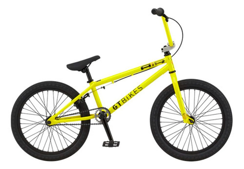 Bicicleta Gt Bmx Air Rodado 20 Cuadro Acero Freestyle Fama Color Amarillo