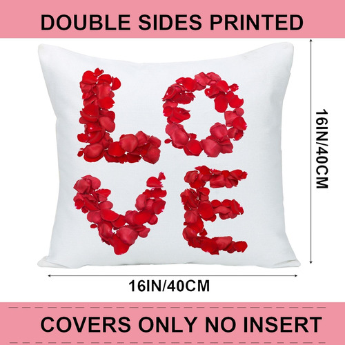 Guhoo Valentines Day Pillow Covers 16 X 16 Set Of 4 Spring F