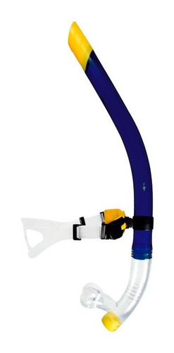 Snorkel Frontal Plus Color Azul Con Amarillo Marca Escualo