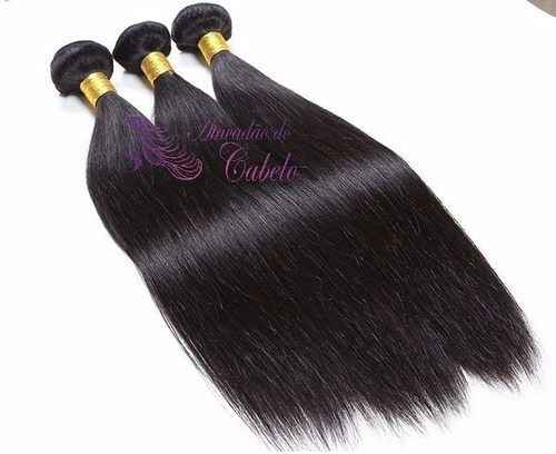 Cabelo Humano Liso Virgem Tela Castanho 60cm 450g Promoção