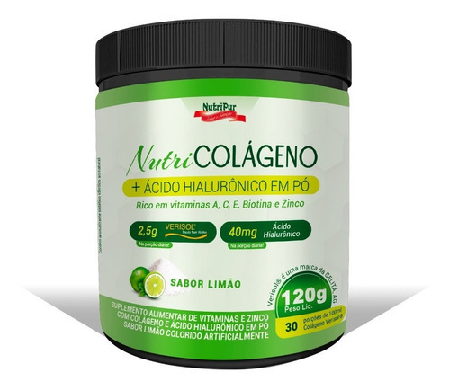 Suplemento Colágeno Verisol Ácido Hialurônico Nutricolágeno