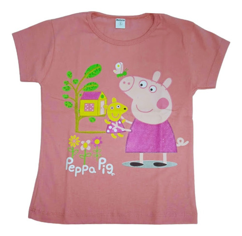 Franela Peppa Pig Cerdita Niña Infantil Algodón