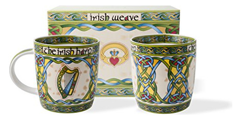 Taza De Harpa Irlandesa Royal Tara, Set De 2, 370ml