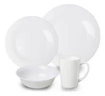 Comprar Set Vajilla 16 Piezas Platos Tazas Bowls Vidrio Opal Carol