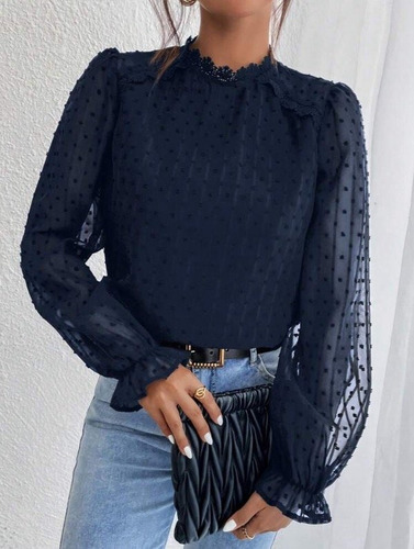 Blusa Importada De Gasa Romantica - Macoua