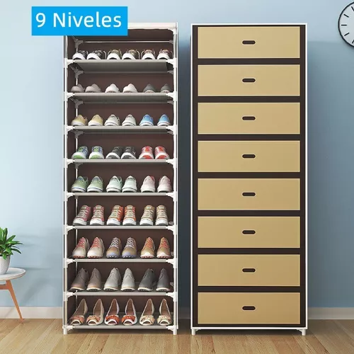 Zapatera Closet Organizador Zapatos 9 Niveles Hasta 27 Pares Negro ESQUIMAL