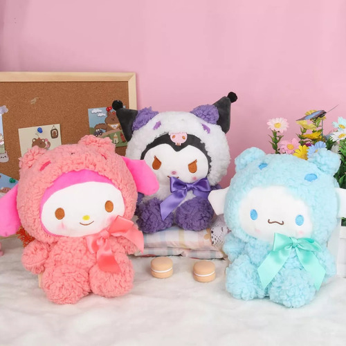 . Boneco De Pelúcia Kuromi My Melody Cinnamoroll, 3 Peças