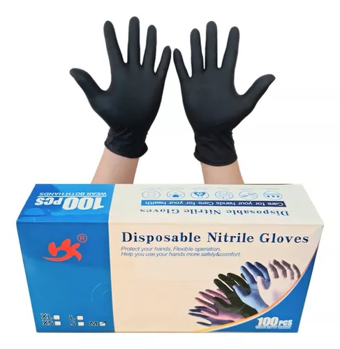 ZZAM Guantes de Nitrilo M Negro 100 und. - ZZ237A