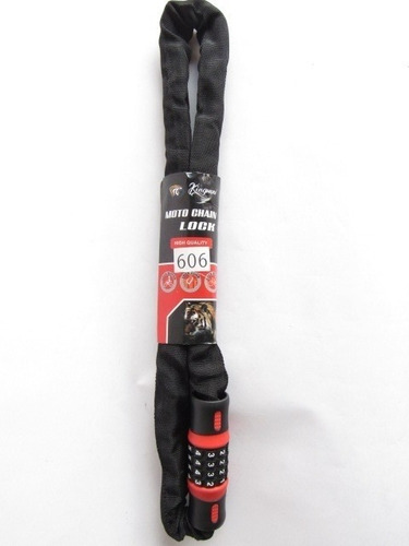 Imagen 2 de 6 de Candado Tranca Linga Cadena Para Moto O Bicicleta 1 M