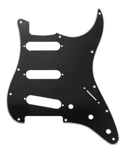 Escudo Guitarra Strato Sss 3 Camadas - Preto