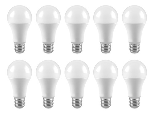 Pack X10 Lampara Foco Luz Led Bulbo E27 11,5w = 90w Macroled