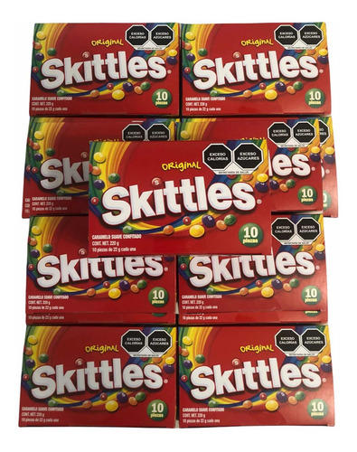 Skittles Original Caramelo Suave 3.080 Kg 140 Pzas 22 G C/u