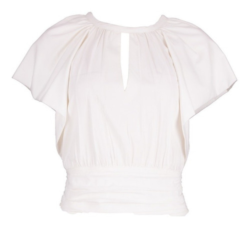 Blusa Con Peto Ancho, Escote Pronunciado En Espalda (553588)