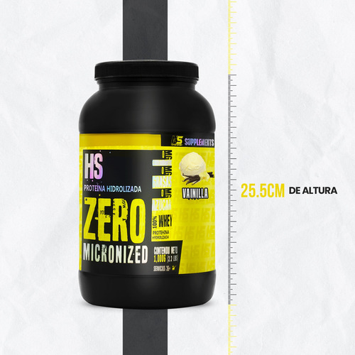 Proteína Whey Hidrolizada Zero Hs 1 Kg Sabores Hiper Sport Vainilla