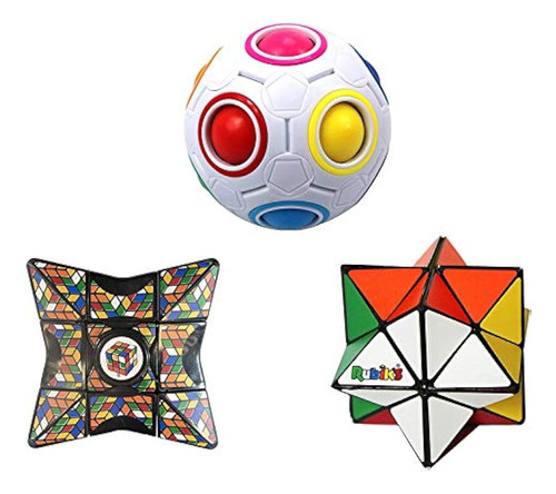 Set De Regalo De 3 Piezas De Cubo De Rubik (bola Arcoíris, R