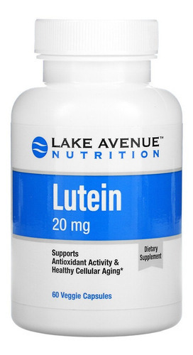 Luteína 20 mg 60 cps Lake Avenue Nutrition Eye Health