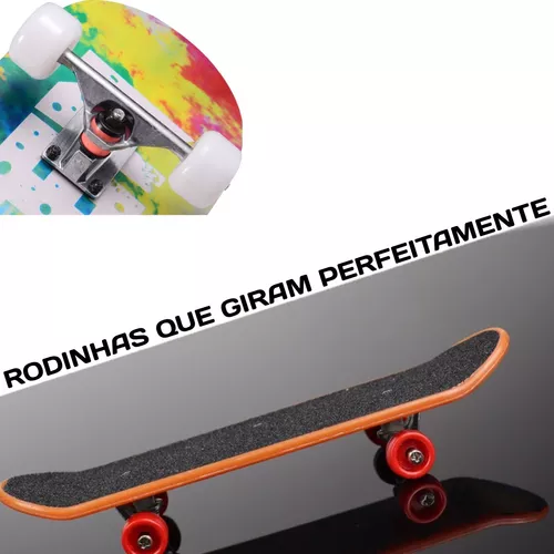 Kit 5 Skate De Dedo Fingerboard Mini Com Lixa Truck Metal