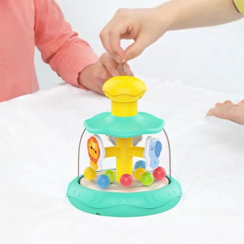 Press Rotación De Juguete Educativo Toy Sensorial Verde