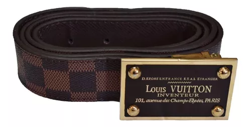 Cinturon Cinto Importado Louis Vuitton Largo total: 110 cm Ancho: 3,5 cm  Color: Marron con cuadros Hebilla: Platea…