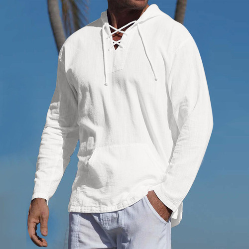 Sudadera Casual De Algodón Y Lino Para Hombre, Estilo L, Con