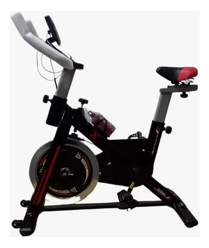 Bicicleta Fija Roja Spinning Regulable Botella De Regalo
