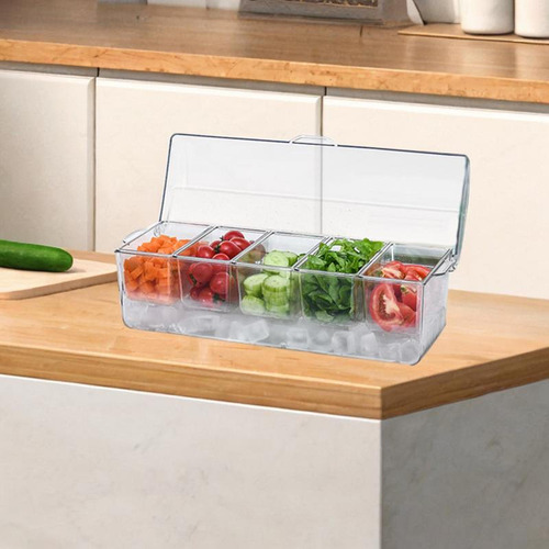 Bandeja Para Servir Condimentos Refrigerados, Cuenco Para