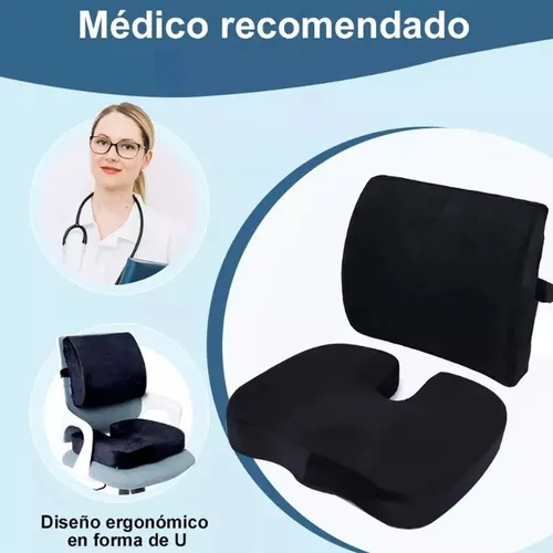 Cojín De Gel Y Almohada De Apoyo Lumbar Diseño Ergonómico