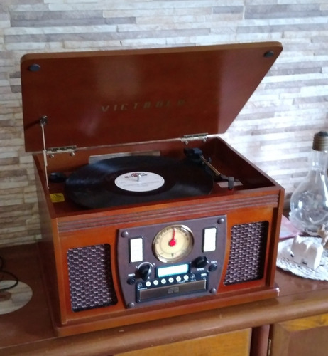 Toca Discos 8 Funciones En 1 Victrola Modelo 2020 Vintage.