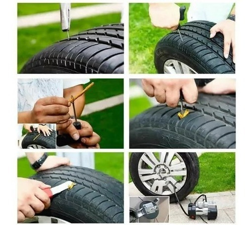 Kit Repara Neumáticos Pinchazos Emergencia Auto Moto Trk005
