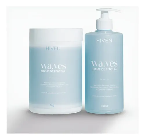 Kit Creme de Pentear Waves 1kg + 500ml Cabelos Cacheados — R$ 149,90 em Mercado Livre, 51% OFF