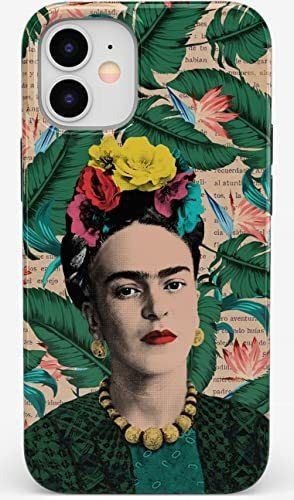 Funda Para iPhone 11 Musa Frida Kahlo Flores Plumas
