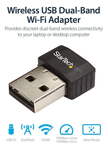 Startech.com Adaptador Wifi Usb Inalámbrico Dual Banda Ac600